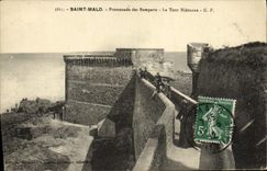 VINTAGE POSTCARD Holy Malo Walk of the Walls the Bidouane Tower