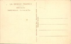 St Malo de la POSTAL de la VENDIMIA una esquina de los barcos portuarios