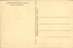 VINTAGE POSTCARD St Malo Beach of Good Help