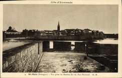 VINTAGE POSTCARD Saint Malo Seen from of the Bastion Is Strong National