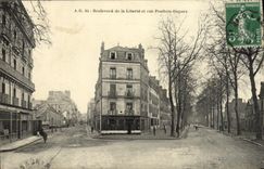 CPA Rennes Boulevard de la Liberte et rue Poullain Duparc