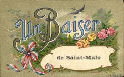 VINTAGE POSTCARD Holy Malo Kiss