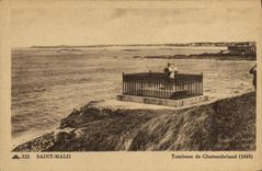 CPA Saint Malo Tombeau de Chateaubriand