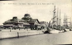 VINTAGE POSTCARD Holy Malo the Casino Boat