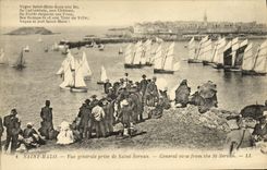 VINTAGE POSTCARD Holy Malo View taken of Saint Servan Boats