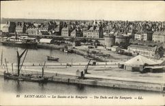 VINTAGE POSTCARD Holy Malo Basins and the Walls Circus