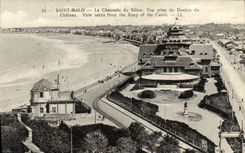 VINTAGE POSTCARD Holy Malo the Roadway of the Furrow seen from of the Keep of the Castle