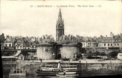 CPA Saint Malo La Grande Porte Bateau