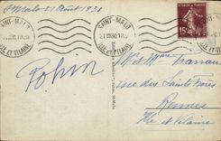 VINTAGE POSTCARD St Malo Seen from of the Large Bey