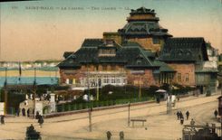 CPA Saint Malo Le Casino Train