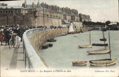 CPA Saint Malo Les Remparts et l Entree du Mole VElo 