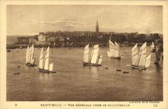 CPA Saint Malo Vue Generale Prise de Saint Servan Bateaux 