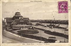 VINTAGE POSTCARD Holy Malo the Casino and Basins