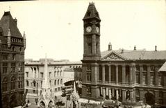 VINTAGE POSTCARD Chamberlain Birmingham Public garden