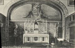 VINTAGE POSTCARD High Altar Michaels Moor Street Birmingham