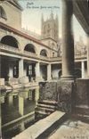 VINTAGE POSTCARD Bath The Romance Bath years Abbey