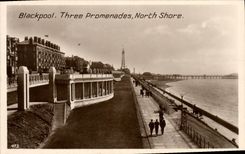VINTAGE POSTCARD Blackpool Three Walks North Shore