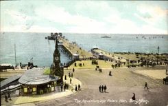 VINTAGE POSTCARD The Aquarium and De luxe hotel Pier Brighton