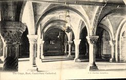 VINTAGE POSTCARD The Crypt Canterbury Cathedral