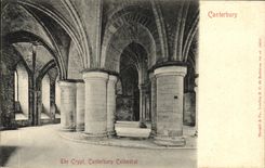 VINTAGE POSTCARD Canterbury The Crypi Canterbury Cathedral