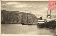 VINTAGE POSTCARD Granville Docks and Western heights Dover Boats