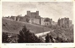 VINTAGE POSTCARD Dover Castle From the Connaught park