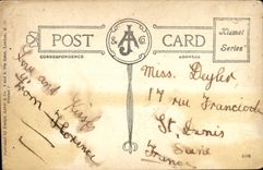 VINTAGE POSTCARD Eastbourne Marlne Parades Plane Aviation