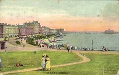 VINTAGE POSTCARD Eastbourne Marine Parades