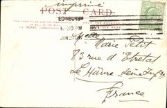 VINTAGE POSTCARD Craigmillar castle near Edinburgh Cows