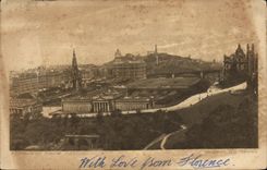 VINTAGE POSTCARD Edinburgh from castle