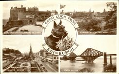 VINTAGE POSTCARD Edinburgh dog