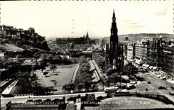 POSTAL MODERNA monumento y principes Street de Scolt del castillo de Edimburgo