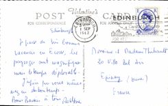 POSTAL MODERNA monumento y principes Street de Scolt del castillo de Edimburgo