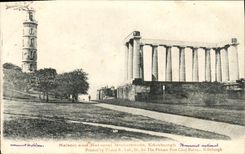POSTAL Edimburgo Neison de la VENDIMIA y monumentos nacionales