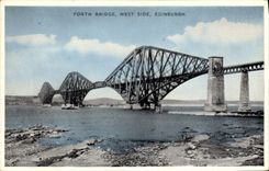 Lado oeste fuerte del puente de Edimburgo de la POSTAL de la VENDIMIA