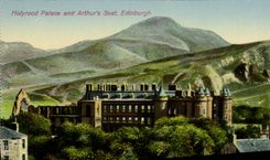 CPA Edinburgh Holyrood Palace Fountain and Arthur s Seat