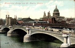 VINTAGE POSTCARD London Blaokfriars Bridge And St Paul S