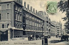 VINTAGE POSTCARD London Hyde Park Barracks