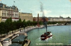 VINTAGE POSTCARD London The Victoria Embankment