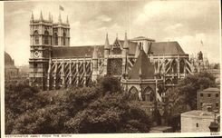 VINTAGE POSTCARD Westminster Abbey From The Scuth London
