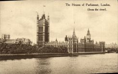VINTAGE POSTCARD The Houses off Parliament London from to rivet