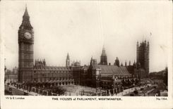 VINTAGE POSTCARD The Houses off Parliment Westminster London