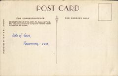 Monumento de la reina Victoria Londres del Buckingham Palace de la POSTAL de la VENDIMIA