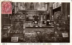 VINTAGE POSTCARD Coronation Thornes Westminster Abbey London