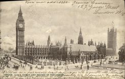 CPA London Clock Tower and Houses of Parliament 