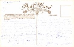 VINTAGE POSTCARD Tower Bridge and To rivet Thames London