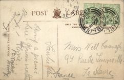 Vacas de Fairlie de la escena del arbolado de la POSTAL de la VENDIMIA