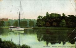 CPA The Thames Between Richmond and Twickenbam