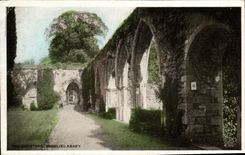 VINTAGE POSTCARD Romsey Abbey The Cloisters