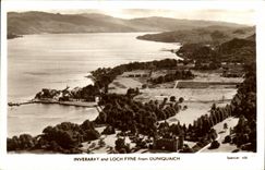 VINTAGE POSTCARD Dryburgh Inveraray and Log Fyne From duniquaich